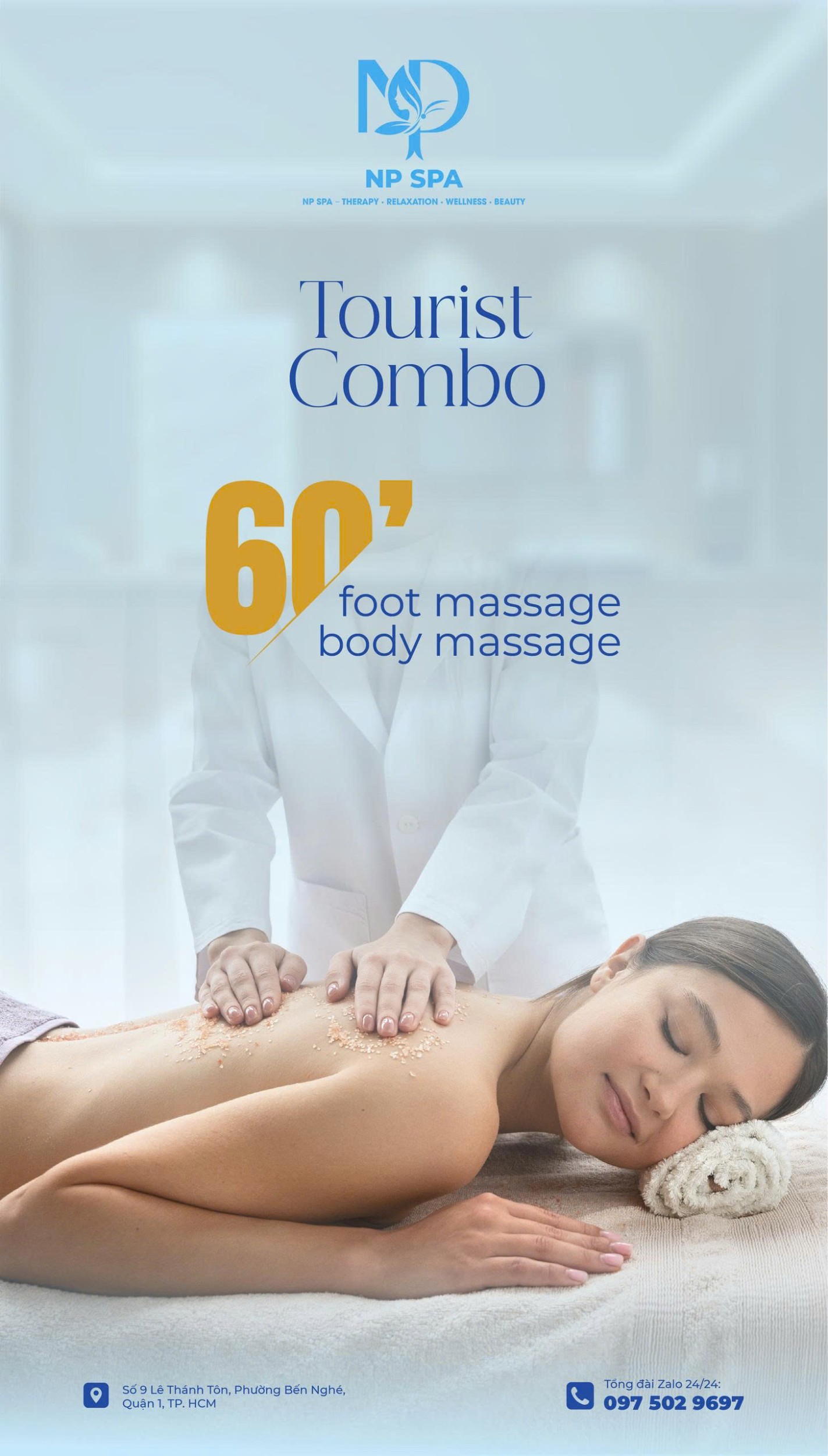 Combo 60’ (body massage + foot massage)