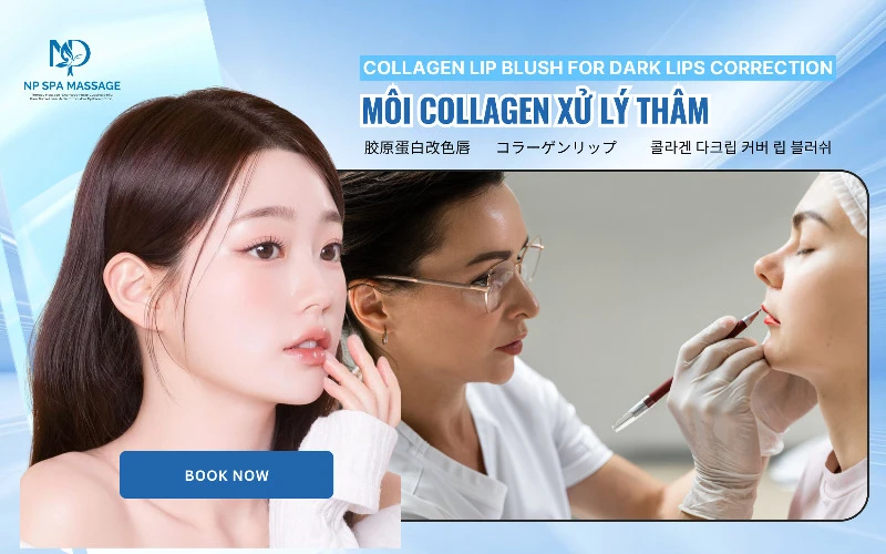 Discover the ultimate collagen lip blush for dark lips correction at NP SPA (Source: NP SPA MASSAGE)