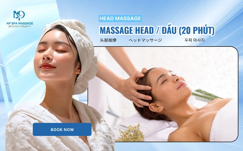 Quick relaxation with a 20-minute head massage at NP SPA (Source: NP SPA MASSAGE)