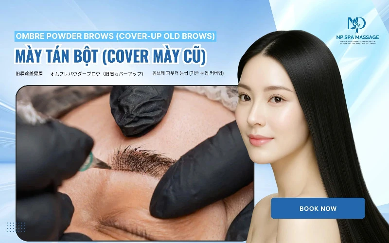 Ombre powder brows (Cover-up old brows) Service – A safe solution at NP SPA (Source: NP SPA MASSAGE)