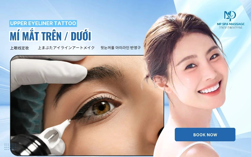 Upper eyeliner tattoo – The secret to long-lasting beauty at NP SPA (Source: NP SPA MASSAGE)